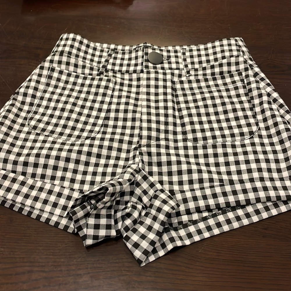 Zara plaid high rise shorts - Picture 1 of 3